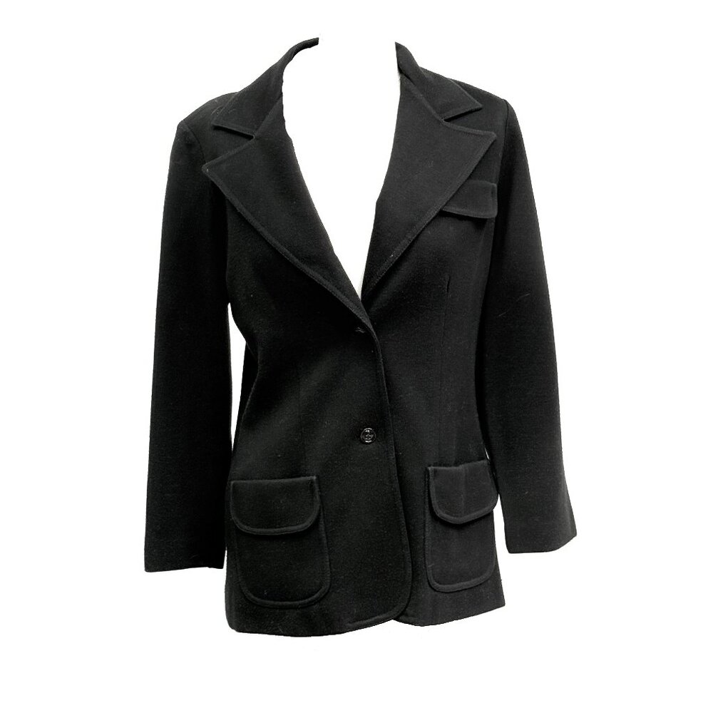 Vintage 1970s Bodin Knits Timeless Black Blazer